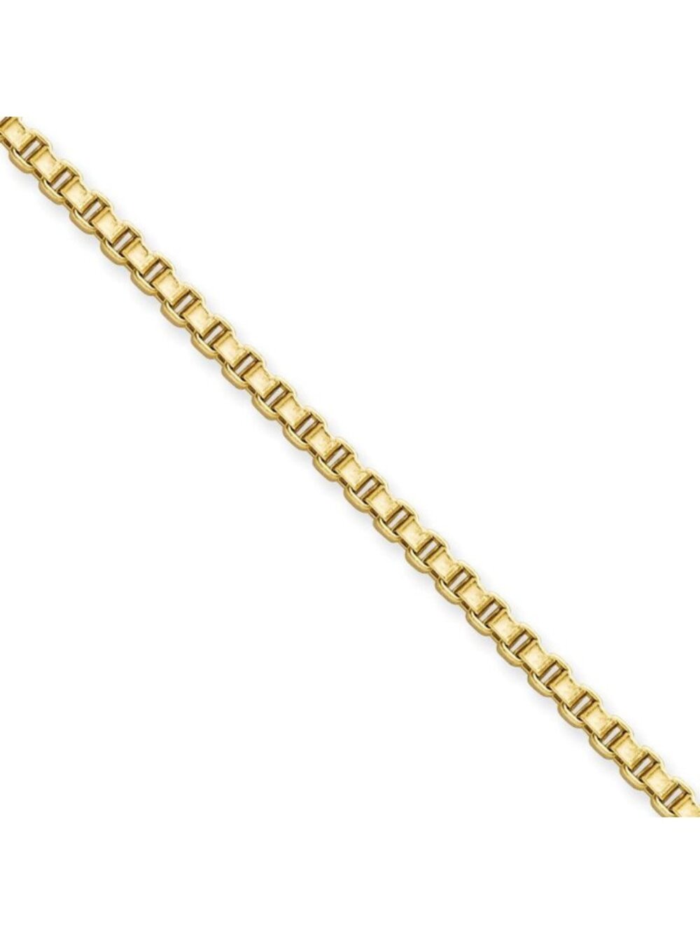 Gold-Toned Stainless Steel 18in Box Chain Necklace with Secure Lobster Clasp